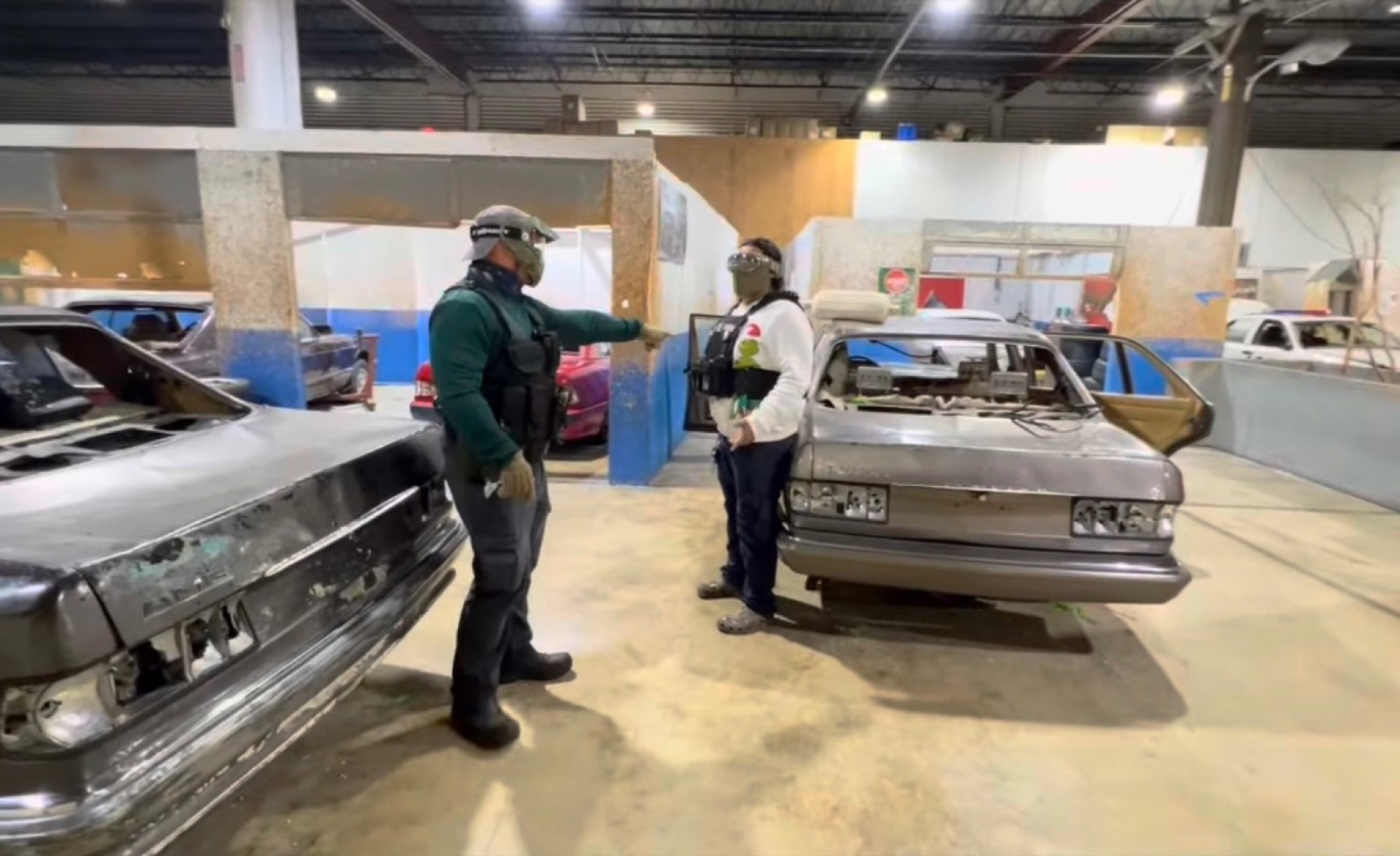 Vehicle ambush force-on-force scenario at 360 Tactical Miami