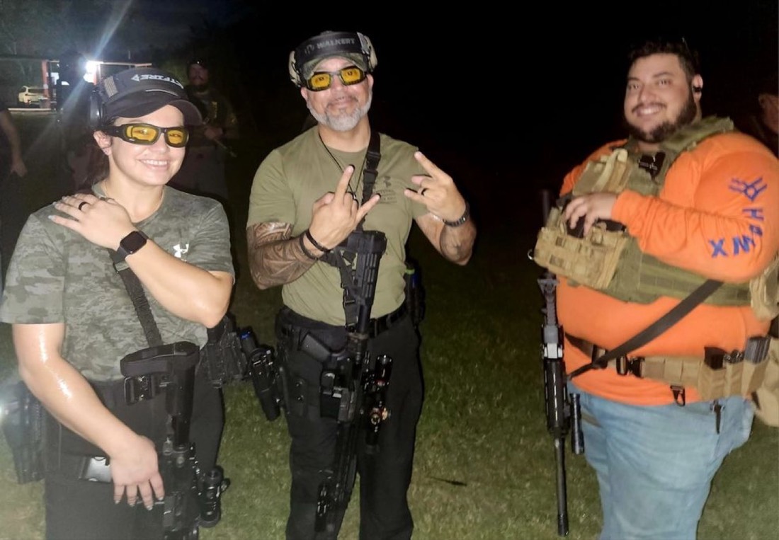 Students at a low-light tactical training session at 360 Tactical Miami